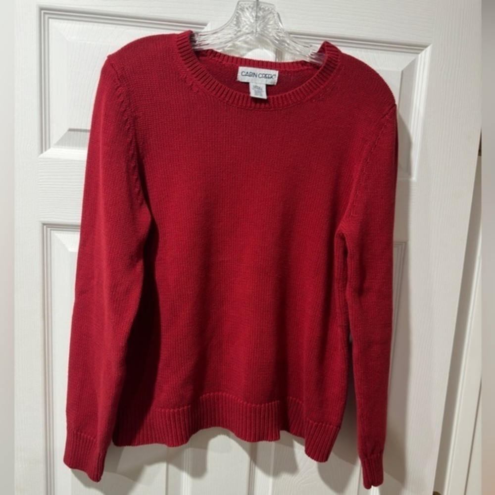 Cabin creek red sweater